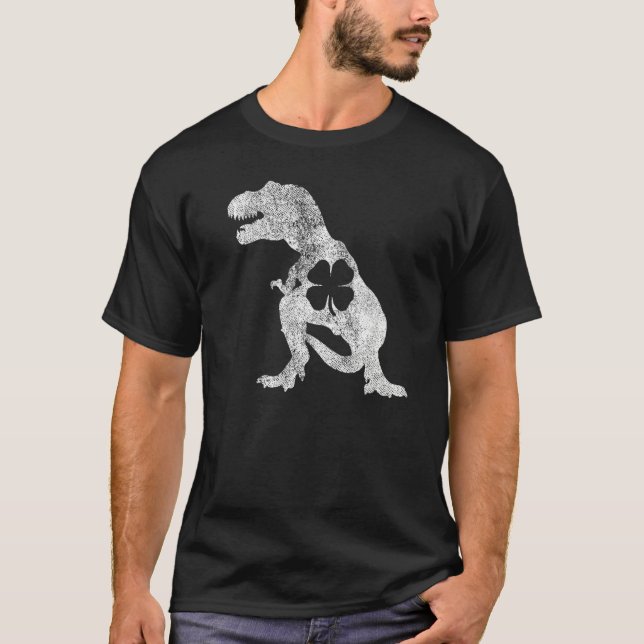 Tyrannosaurus T Rex Dinosaur ST PATRICKS DAY Irish T-Shirt (Front)
