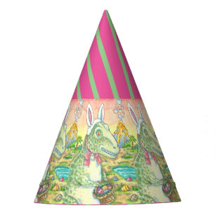 TYRANNOSAURUS T-REX EASTER BUNNY PARTY HAT Dino