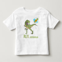 Tyrannosaurus Three Rex Dino 3rd Birthday