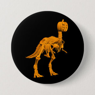Tyrannosaurus tricktreatus 7.5 cm round badge