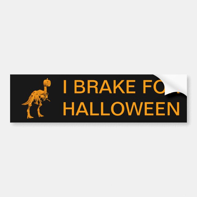 Tyrannosaurus tricktreatus bumper sticker (Front)