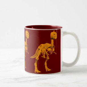Tyrannosaurus tricktreatus Two-Tone coffee mug