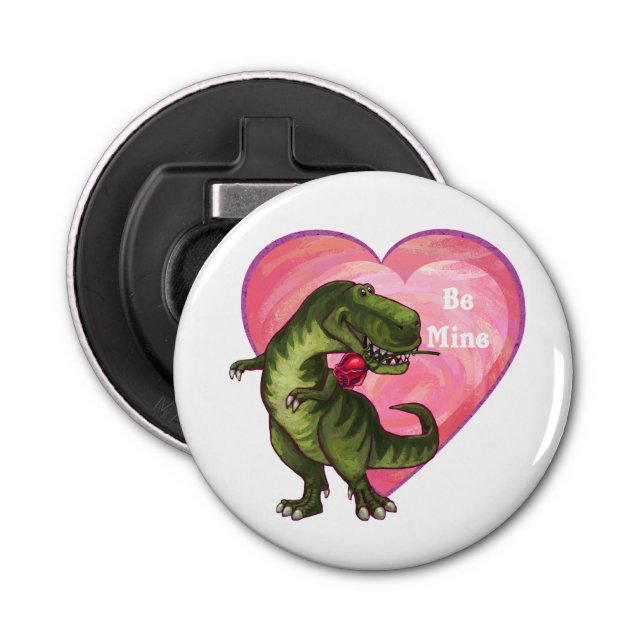Tyrannosaurus Valentine's Day Bottle Opener (Front)