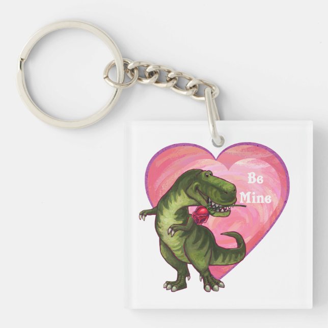 Tyrannosaurus Valentine's Day Key Ring (Front)