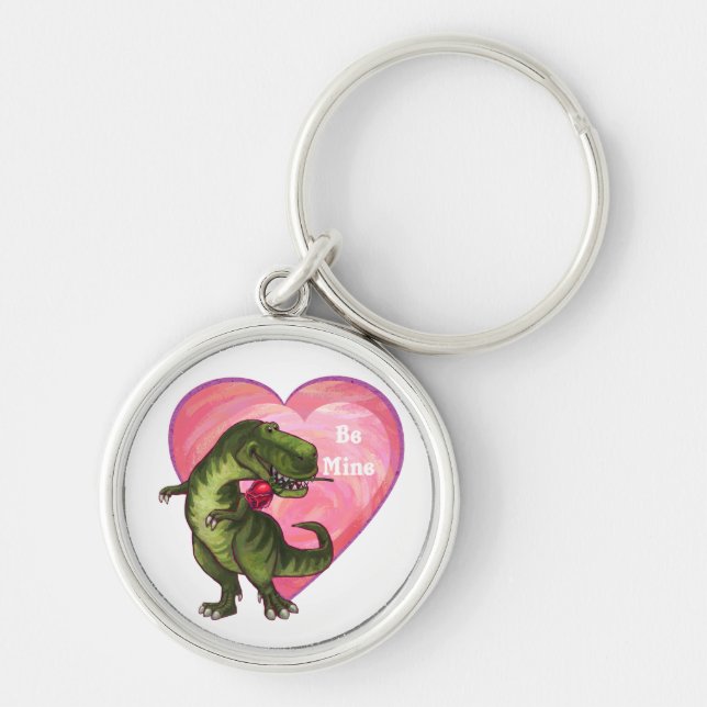 Tyrannosaurus Valentine's Day Key Ring (Front)
