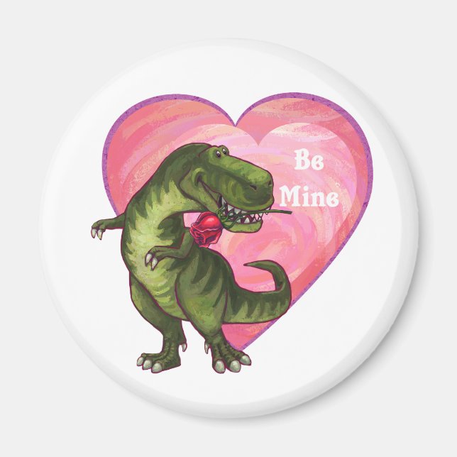 Tyrannosaurus Valentine's Day Magnet (Front)