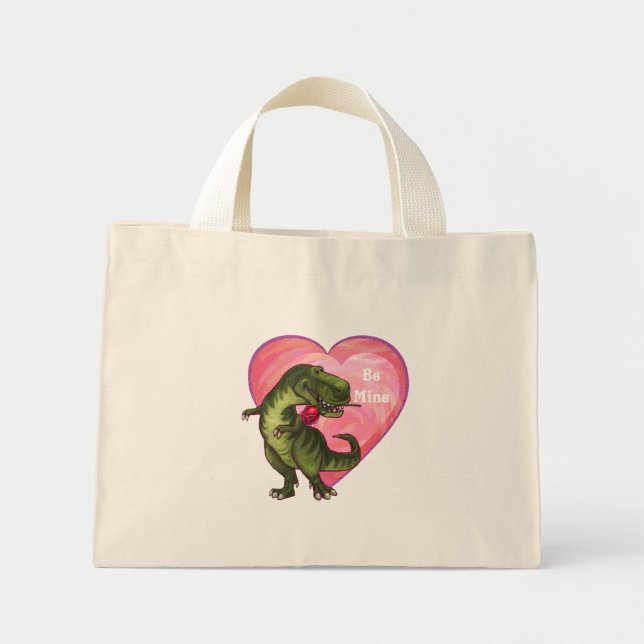 Tyrannosaurus Valentine's Day Mini Tote Bag (Front)