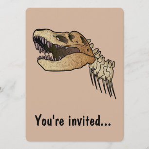 Tyrannous Rex Dinosaur Birthday Party Invitation