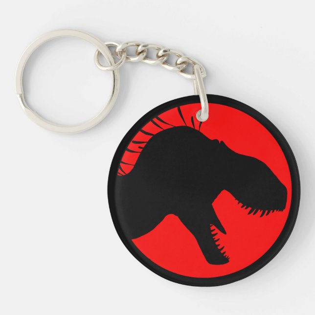 Tyrant King Productions acrylic keychain, red Key Ring (Front)