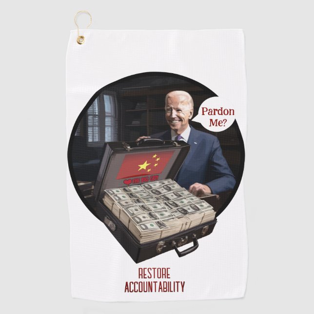 TyrantWear: Pardon Me? Golf Towel (Front)