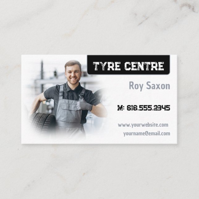 Tyre Store Services | Car Parts Business Card (Front)