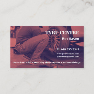 Tyre Store Services   Car Parts Business Card
