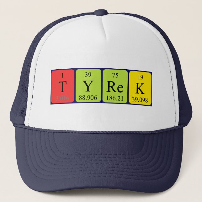 Tyrek periodic table name hat (Front)