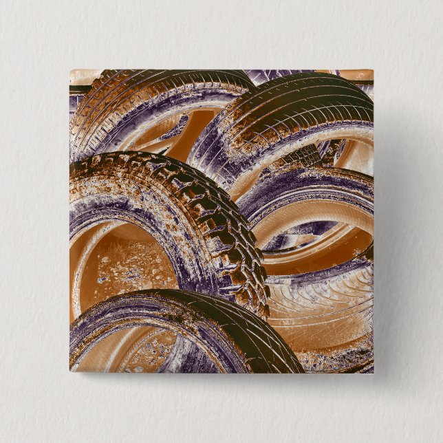 TYRES 15 CM SQUARE BADGE (Front)