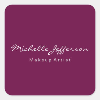 Tyrian Purple Makeup Artist Unique Square Sticker