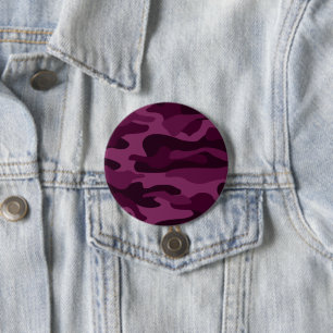Tyrian Purple Monocolor Camo 7.5 Cm Round Badge