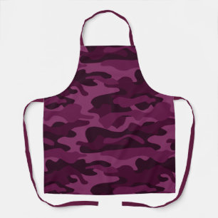 Tyrian Purple Monocolor Camo Apron