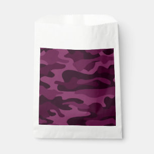Tyrian Purple Monocolor Camo Favour Bags