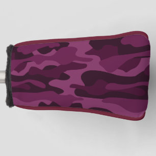 Tyrian Purple Monocolor Camo Golf Head Cover