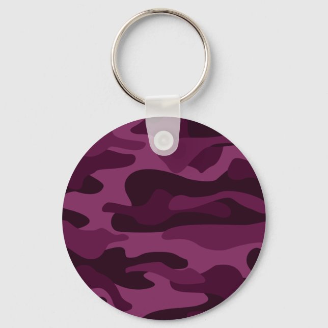 Tyrian Purple Monocolor Camo Key Ring (Front)