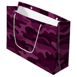 Tyrian Purple Monocolor Camo Large Gift Bag