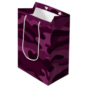 Tyrian Purple Monocolor Camo Medium Gift Bag