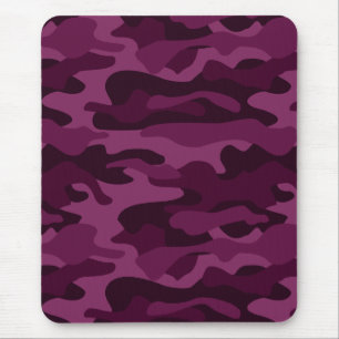 Tyrian Purple Monocolor Camo Mouse Mat