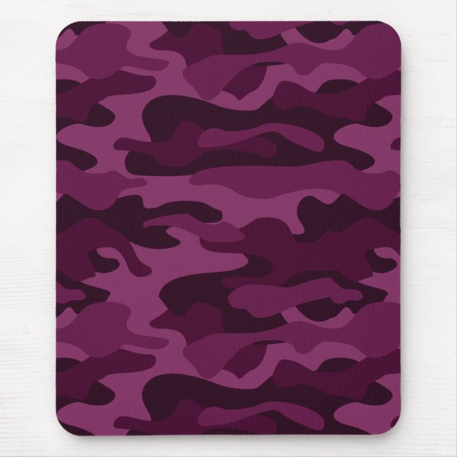 Tyrian Purple Monocolor Camo Mouse Mat (Front)