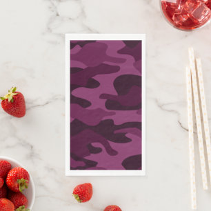 Tyrian Purple Monocolor Camo Napkin