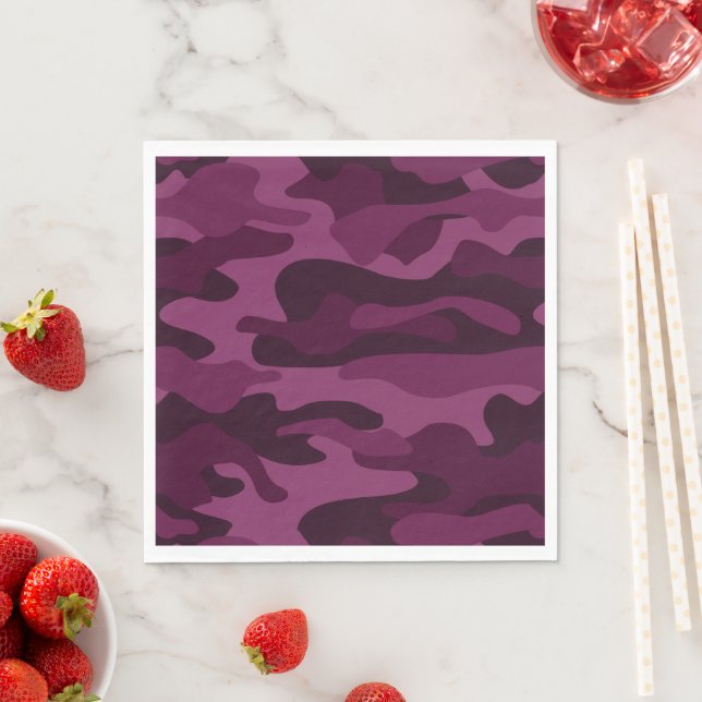 Tyrian Purple Monocolor Camo Napkin (Insitu)