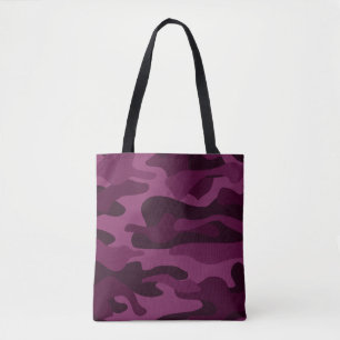 Tyrian Purple Monocolor Camo Tote Bag