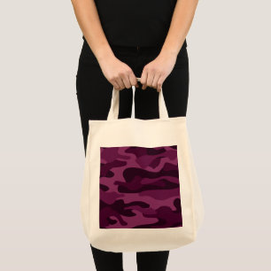 Tyrian Purple Monocolor Camo Tote Bag