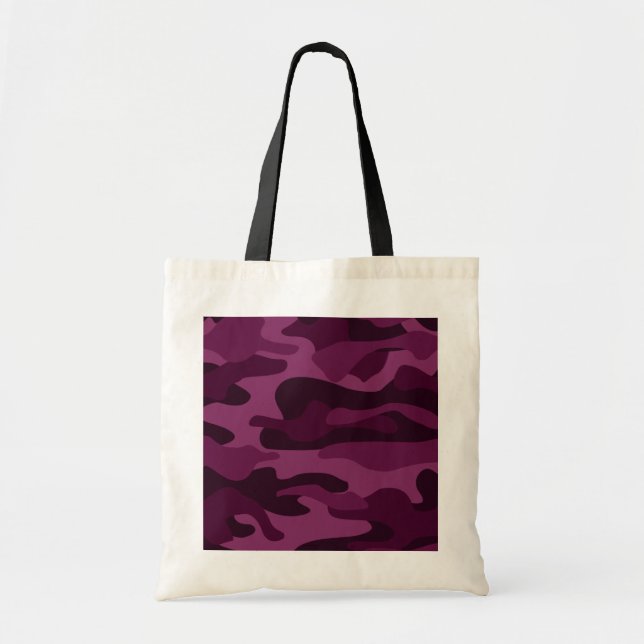 Tyrian Purple Monocolor Camo Tote Bag (Front)