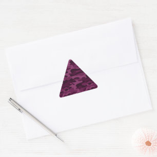 Tyrian Purple Monocolor Camo Triangle Sticker