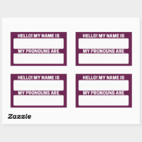 Tyrian Purple Name & Pronoun Labels