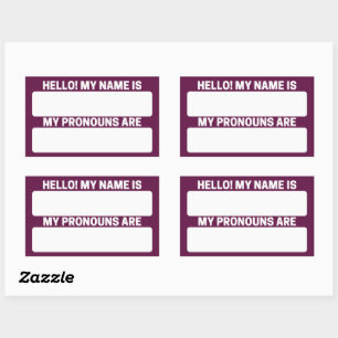 Tyrian Purple Name & Pronoun Labels