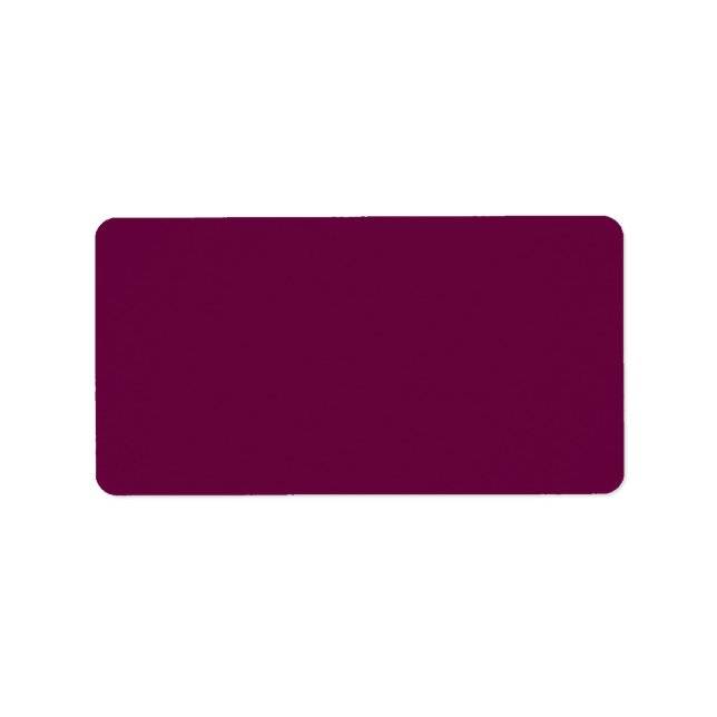 Tyrian Purple Solid Colour Label (Front)