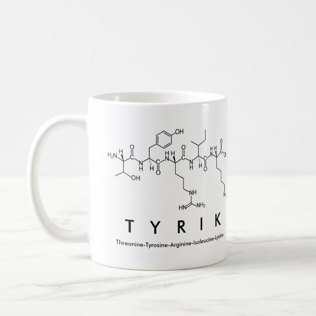 Tyrik peptide name mug (Left)