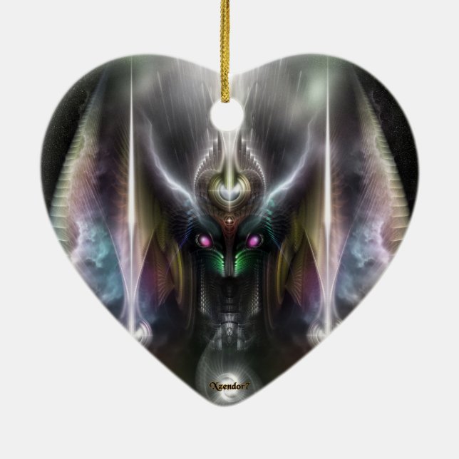 Tyrinan The Horikin God Of War Ceramic Tree Decoration (Back)