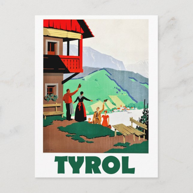 Tyrol, A Warm Welcome,  Postcard (Front)