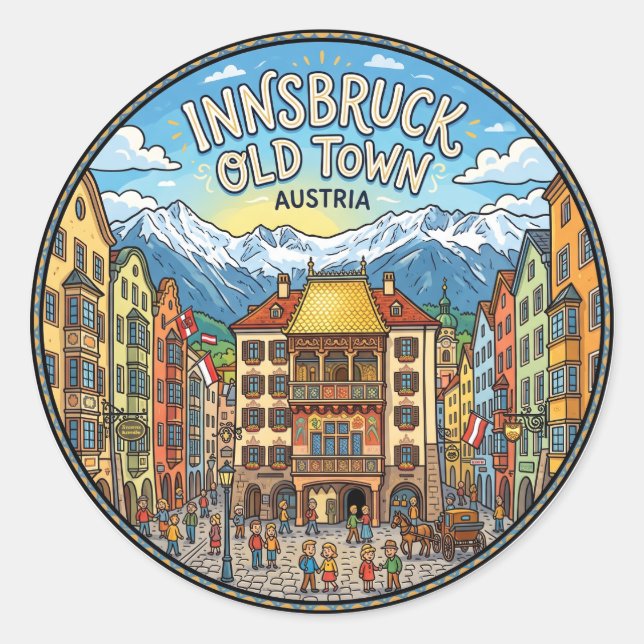 Tyrol Austria Classic Round Sticker (Front)