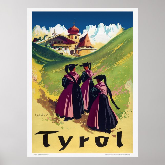 Tyrol Austria Vintage Poster 1947 (Front)