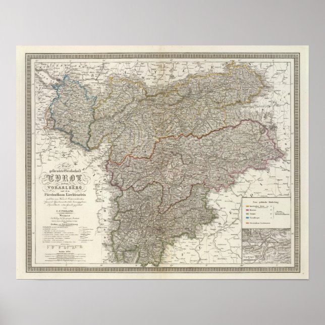 Tyrol, Voralberg, Liechtenstein Poster (Front)