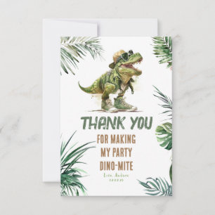 Tyronasaurus Rex Dinosaur Birthday Thank You Photo