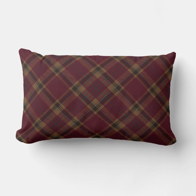 Tyrone County Argyle Tartan Plaid Pattern Lumbar Cushion (Front)