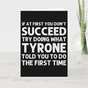 Tyrone Gift Name Personalized Birthday Funny Chris Card