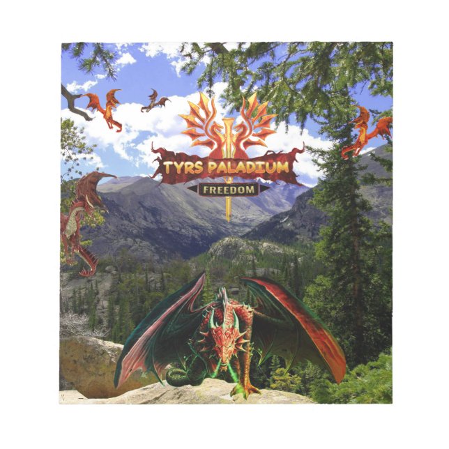 Tyrs Paladium Red Dragons Notepad (Front)