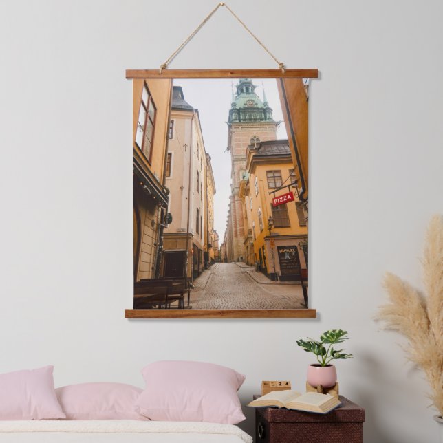 Tyska Brinken, Gamla Stan, Old Town, Stockholm Hanging Tapestry (Bedroom)