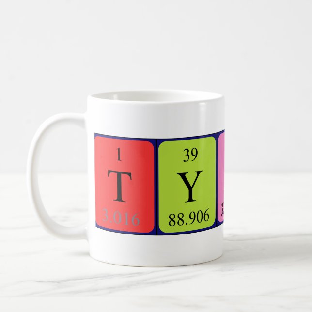 Tyson periodic table name mug (Left)