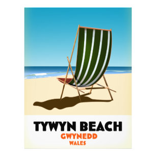 Tywyn beach Gwynedd Wales beach poster Postcard